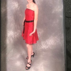 Jessica McClintock Knee Length Strapless Dress